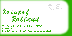 kristof rolland business card